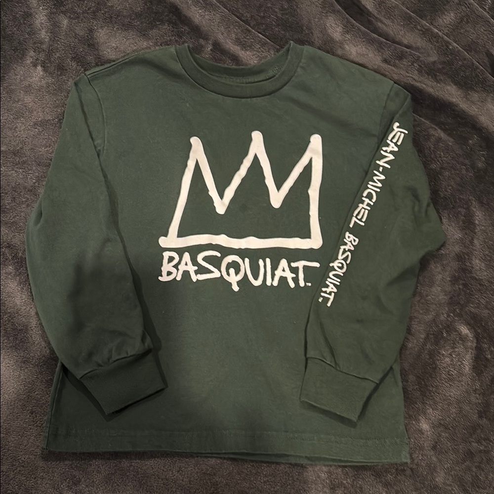 Green Kids Long Sleeve Shirt